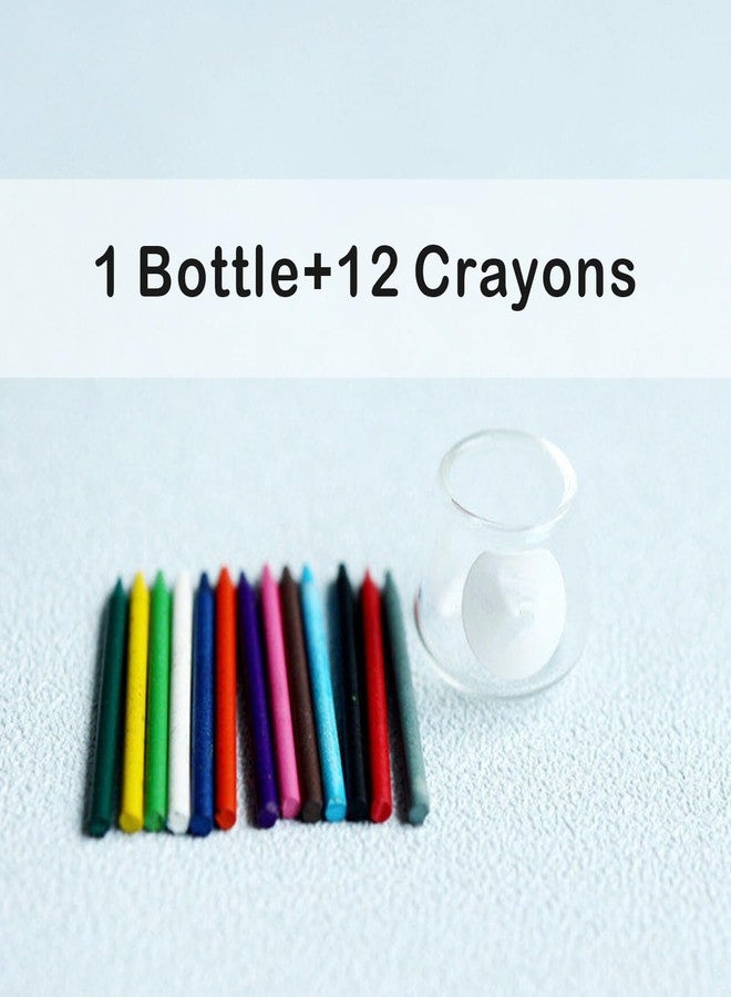 RillyRellow Miniature Dollhouse Colored Crayon Pencil Set with Glass, 1:12 Scale, 13 Count (Pack of 1), Multi-colored, Ideal for Dollhouse Decor, Dioramas, or Desk Decoration - Image 2